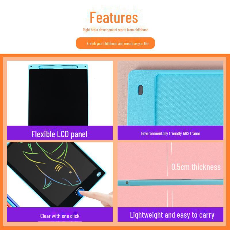 Детская ЖК-доска для письма и рисования - Электронная доска для граффити