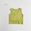 8-Color Toddler Bamboo Cotton Tank Top - Summer 2025 Trendy Sleeveless Tee for Boys & Girls