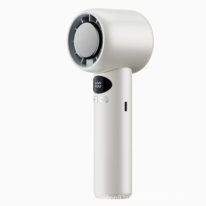 Portable Mini High-Speed Waist Fan with Digital Display for Outdoor Use