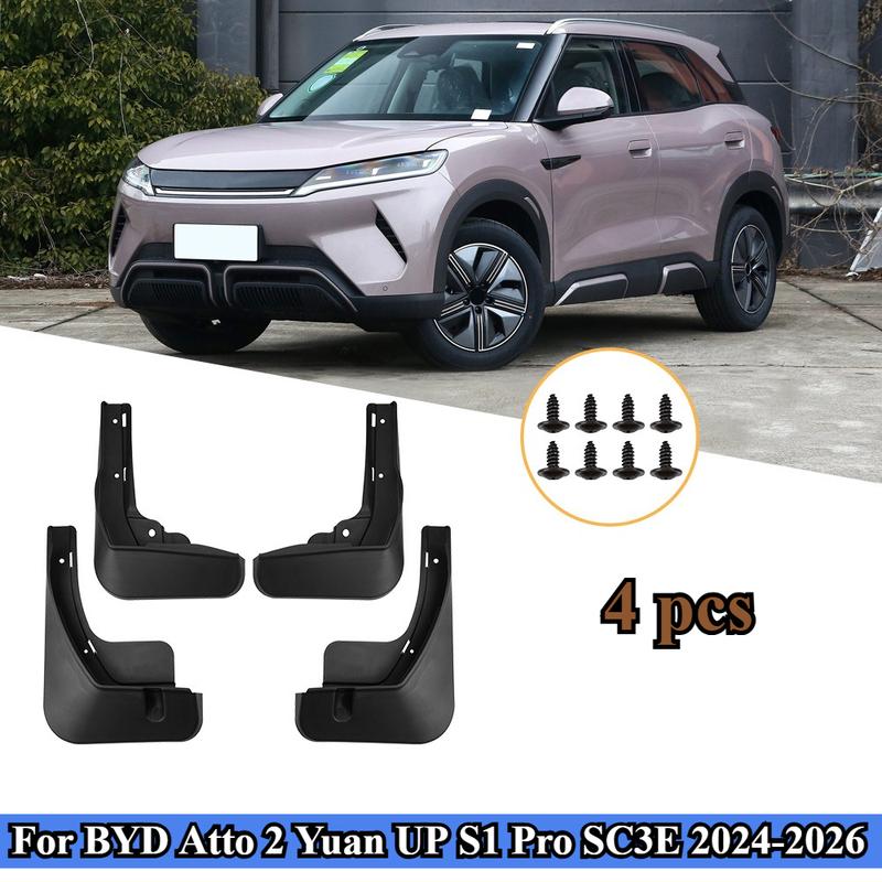 For BYD Atto 2 Yuan UP S1 Pro SC3E 2024 2025 2026 Car Wheel Mudguard Flap Mud Skin Cover Guards Fenders Splash Parts Accessories