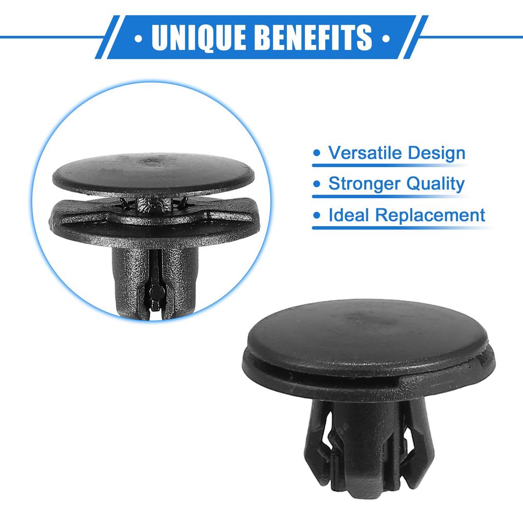 VekAuto 25pcs Fender Liner Retainer Clips for Honda Made of Durable Black Plastic