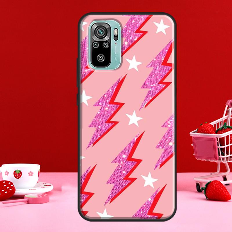 Преппи звезды молния розовый Для Xiaomi Redmi Note 8 9 10 11 Pro Note 10S 9S 11S Чехол Для Redmi 9 10 9T 9A 9C Coque