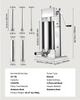 Manual Sausage Stuffer, 33 LBS / 15 L Vertical Meat Stuffer, Heavy Duty Sausage Casing Meat Stuffing Machine, Dual-Speed Stainless Steel Filler with 5