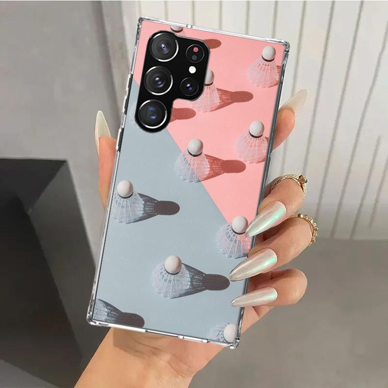 Badminton Sport Phone Case for Samsung Galaxy S26 S24 S23 Ultra S25 Edge S22 S21 Plus S20 FE + Soft Print Shell Funda Galaxy S25
