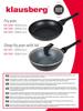 Deep frying pan with non-stick marble coating 24cm KLAUSBERG KB-7691
