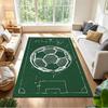 Soccer Field Strategy Sketch Decorative Area Rug Compact Foldable Construction Non-slip Bottom All-season Home Use Elegant Luxury Rug