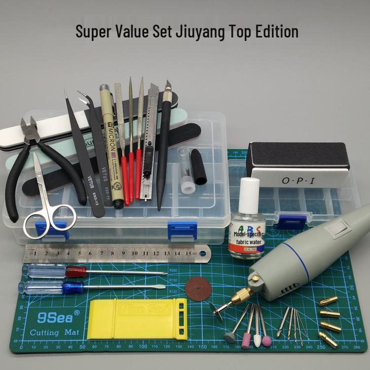 Набор инструментов для сборки моделей Gundam: Кусачки, Хобби-нож, Пинцет, Электрический полировщик