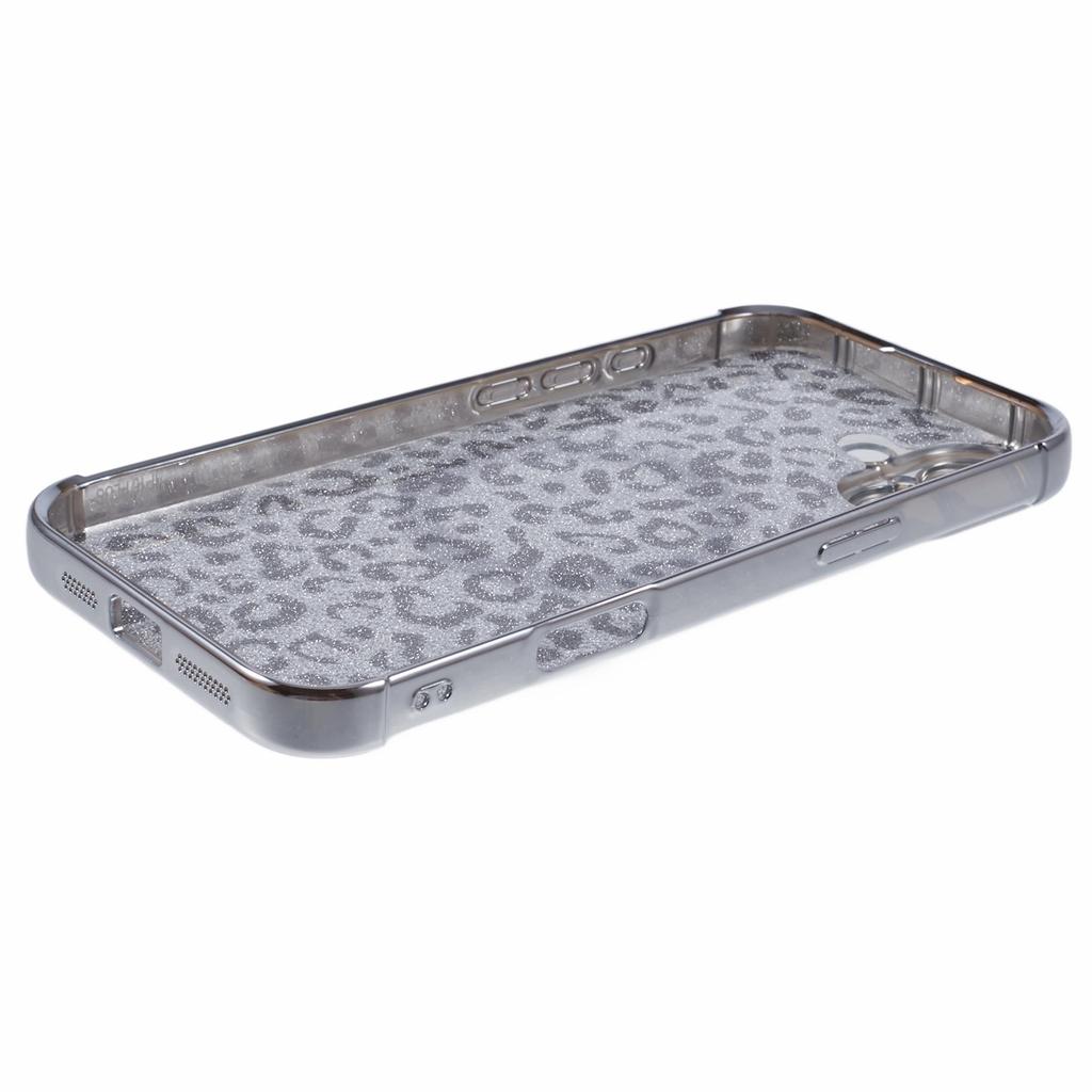 For iPhone 16 Plus Case Compatible with MagSafe Sparkly Leopard Print Clear TPU Phone Cover