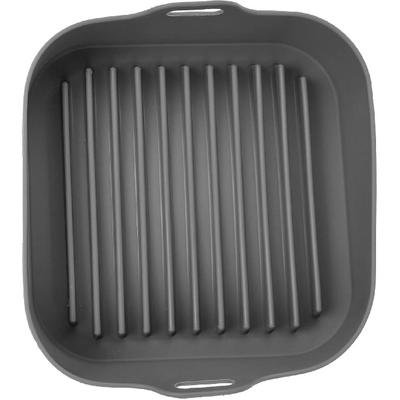 Силиконовый горшок для фритюрницы на замену, Многофункциональная силиконовая корзина для 10-дюймовой фритюрницы, микроволновой печи, пароварки, рисоварки (Опп Серый)