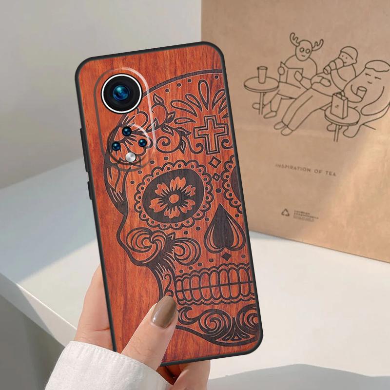 Чехол с принтом животных из натурального бамбука для Honor Magic 7 6 5 Lite Чехол для Honor 200 400 Pro 50 70 90 X9 X8a X8b X9a X9b X9c