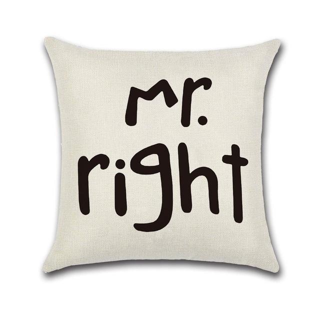 Lover Red Lips Beard Cushion Cover Cotton Linen Valentine'S Day Throw Pillow Case For Sofa Couple Decorative Pillowcase Zt119