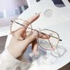 Оправа очков с защитой от синего света Женская Полигональная Ретро Металлическая Оправа для очков Мужская