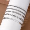 Bohemian Minimalist Multi-Layer Metal Chain Women's Bracelet Set