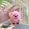Cute Toast Loopy Plush Toy Cartoon Bread Beaver Pendant Soft Stuffed Doll Keychain Car Key Ring Backpack Bag Decor Kid Gift