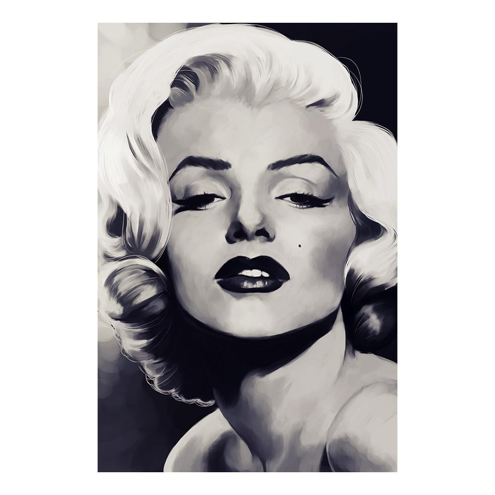 Classic Black and White Marilyn Monroe Canvas Art Posters Wall Prints for Living Room Bedroom Decor