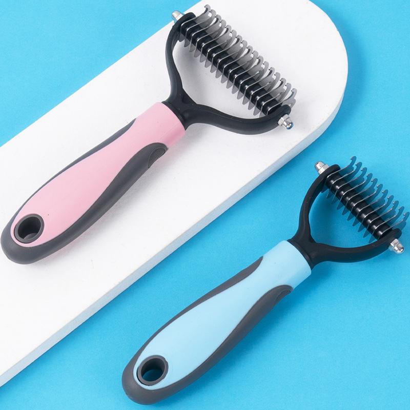 Universal stainless steel pet comb for dogs, detangling comb, cleaning comb, hair remover, cat grooming comb supplies