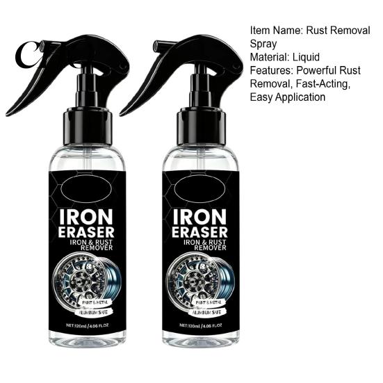 Rust Remover for Car Paint Iron Spray Cars, Wheels Brake Dust, Particle 120ml Metal Cleaner Auto Paint, Fast Dissolve Stain Wheel