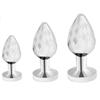Rose Gold Rainbow Metal Anal Beads Butt Plug Set Colorful Crystal Mini Small Medium Large Anal Plug Jewelry Sex Toy Insert