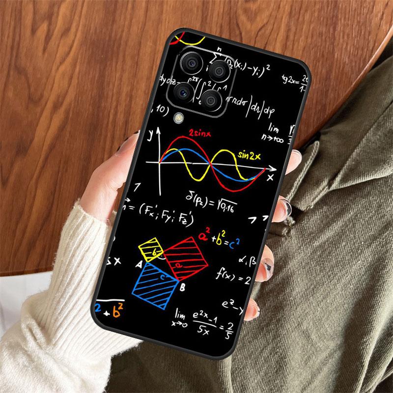 Чехол-футляр с математическими уравнениями и формулами для Samsung Galaxy M06 M16 M36 M56 M33 M15 M55 M31 M13 M12 M14 M53 M32 M52 M35 M34 M54