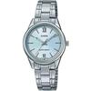 Standard Stainless Steel Pale Blue Dial Analog Analog Quartz LTP-V005D-2B3 Women's Three-Hand Watch, Blue, Watch, Movement.