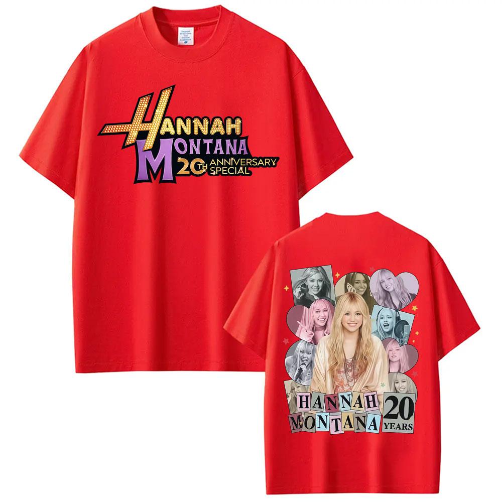 Pop Star Hannah Montana 20 Years Graphic Tshirt Men Women Clothes Harajuku High Street T Shirts 100 Cotton Oversized Tshirts