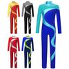 Kids Full Body Unitard Ballet Bodysuit Jumpsuits Rhinestone Dancewear Girls Figure Skating Dance Artistic Gymnastics Activewear