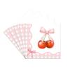 Cute Cherry Pattern Party Supplies Food Grade Napkin Tableware Set Scalloped Paper DIY Party Decoration Serves 20