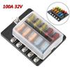 32V 100A Fuse Box Holder 8 Ways 10 Ways Blade Fuse Block For Auto Car Marine