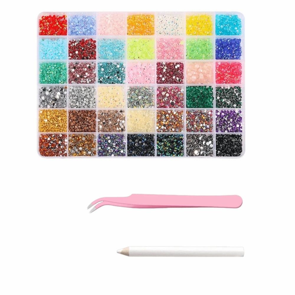 42 Girds 3D Fingernail Rhinestones 3D Glass Nail Charms  Jewelry  Accessories