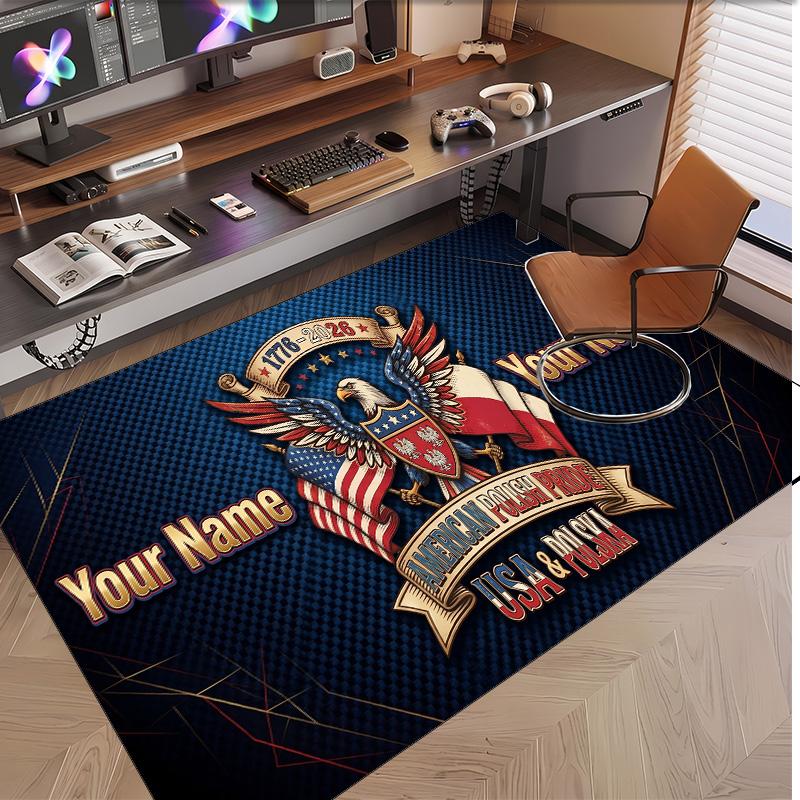 Personalized Crystal Velvet Carpet Poland Pattern Non Slip Floor Rug