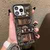 Художественная книжная полка и маленькие цветы Чехол для телефона для iPhone 17 Pro Max 16 15 Pro 14 13 Mini 12 11 XR XS 17Air Plus Жесткий матовый чехол