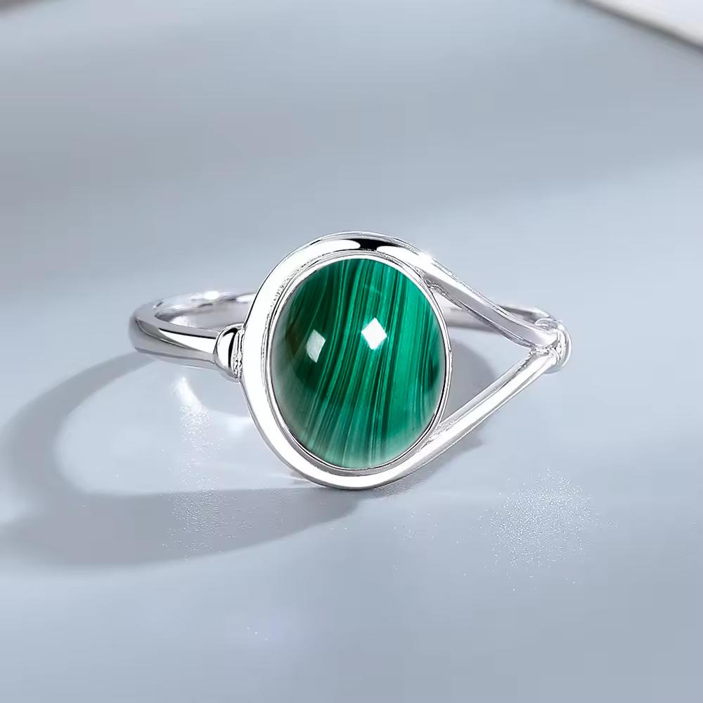 Кольца из стерлингового серебра 925 пробы с натуральными камнями Аметист Простое фиолетовое овальное кольцо 8*10 мм Изящные украшения Подарки для подруг Женщинам