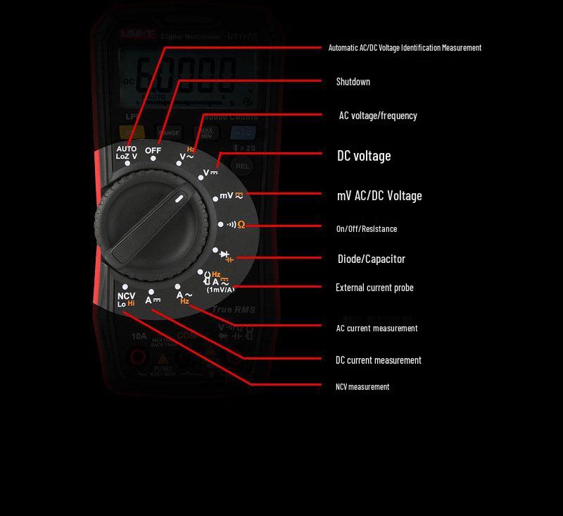 Цифровой мультиметр UNI-T UT117C с истинным среднеквадратичным значением и высокой точностью для электриков