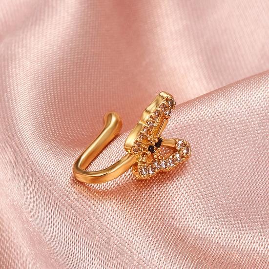 1шт зажим для носа антидеформированный безопасный горный хрусталь инкрустированный не пирсинг U-образное искусственное кольцо в носу