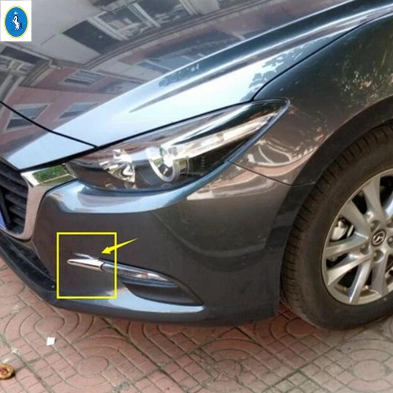 Для Mazda 3 AXELA Хэтчбек Седан 2017 2018 Передний Бампер Противотуманные Фары Лампы Накладка-Бровь Декоративная Накладка Аксессуары Внешний Вид