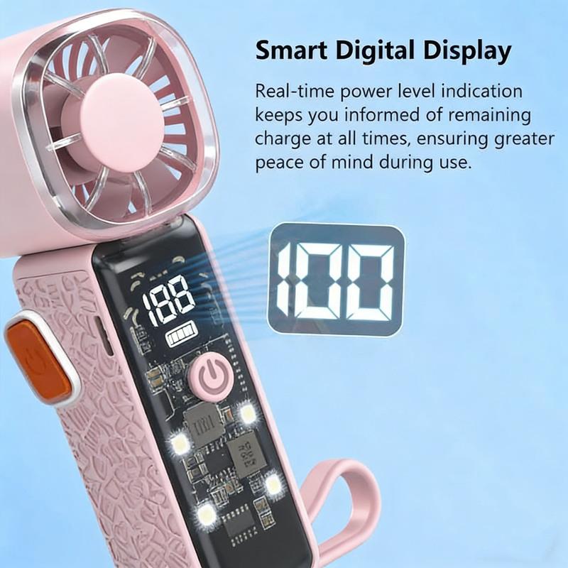 Mini Handheld Portable Fan Strong Wind Cooling USB Charging Noise For Outdoor Shopping Travel And Daily Summer Cooling