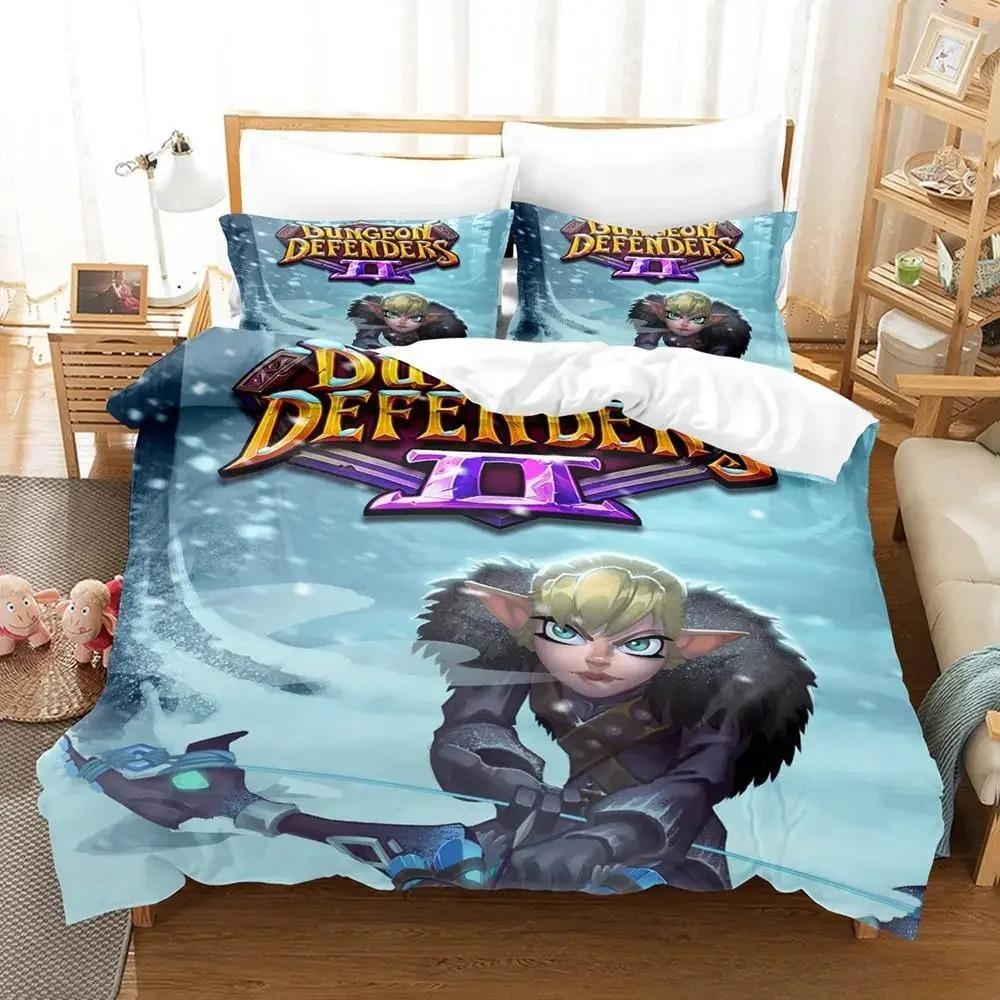 3D Printed Game Dungeon Defenders Bedding Collections Exquisite Bed Supplies Set Duvet Cover Bed Comforter Set Luxury Birthday Gift