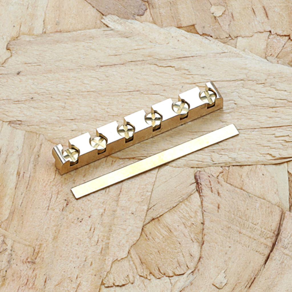 Регулируемая по высоте гитарная гайка, сменные гайки для электрогитары, гайка для электрогитары, 42 мм, латунная гитарная гайка, высота колокольчика