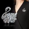 Swan Brooch High-end High-end Sense Niche Retro Chest Flower Small Fragrant Style Brooch Clothing Accessories with Pressed Collar Accessories