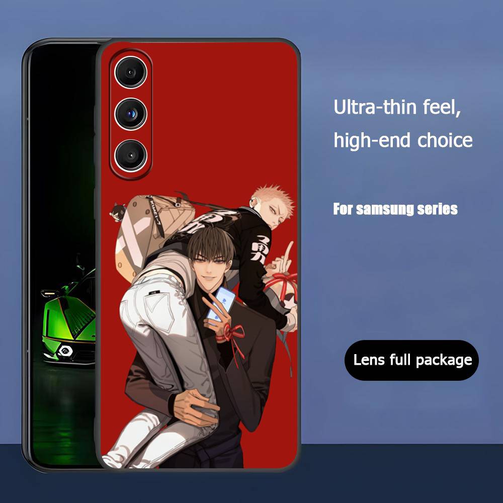 Аниме 19 Дней Для Samsung Galaxy S25 S24 S23 Ultra S22 S21 Plus S20 Черный Мягкий Силиконовый Защитный Чехол