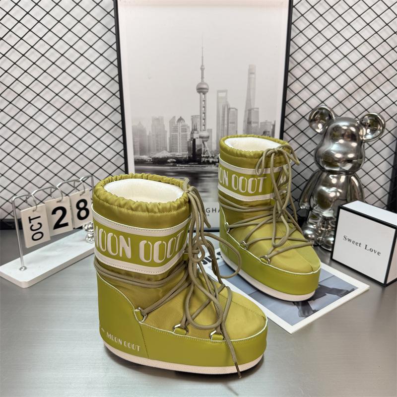 Waterproof version of gypsy moon snow boots women's winter new medium and high tube lace-up non-slip warm ski shoes