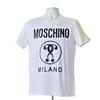 MOSCHINO COUTURE Белая мужская футболка с графическим принтом логотипа "Двойной знак вопроса"