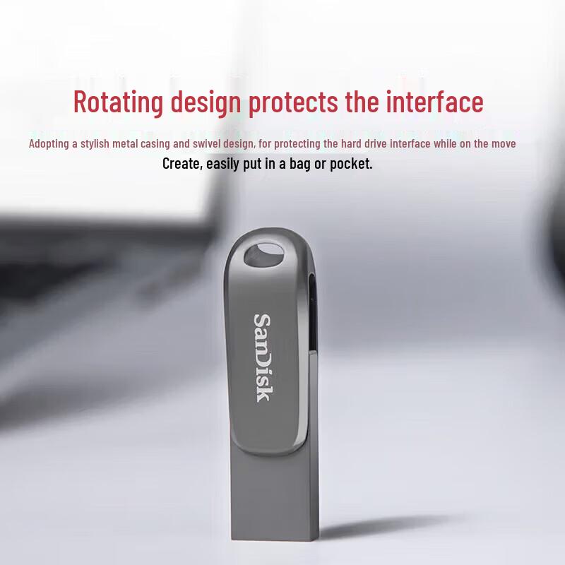 SanDisk 256GB Dual Drive Luxe USB Type-C Flash Drive