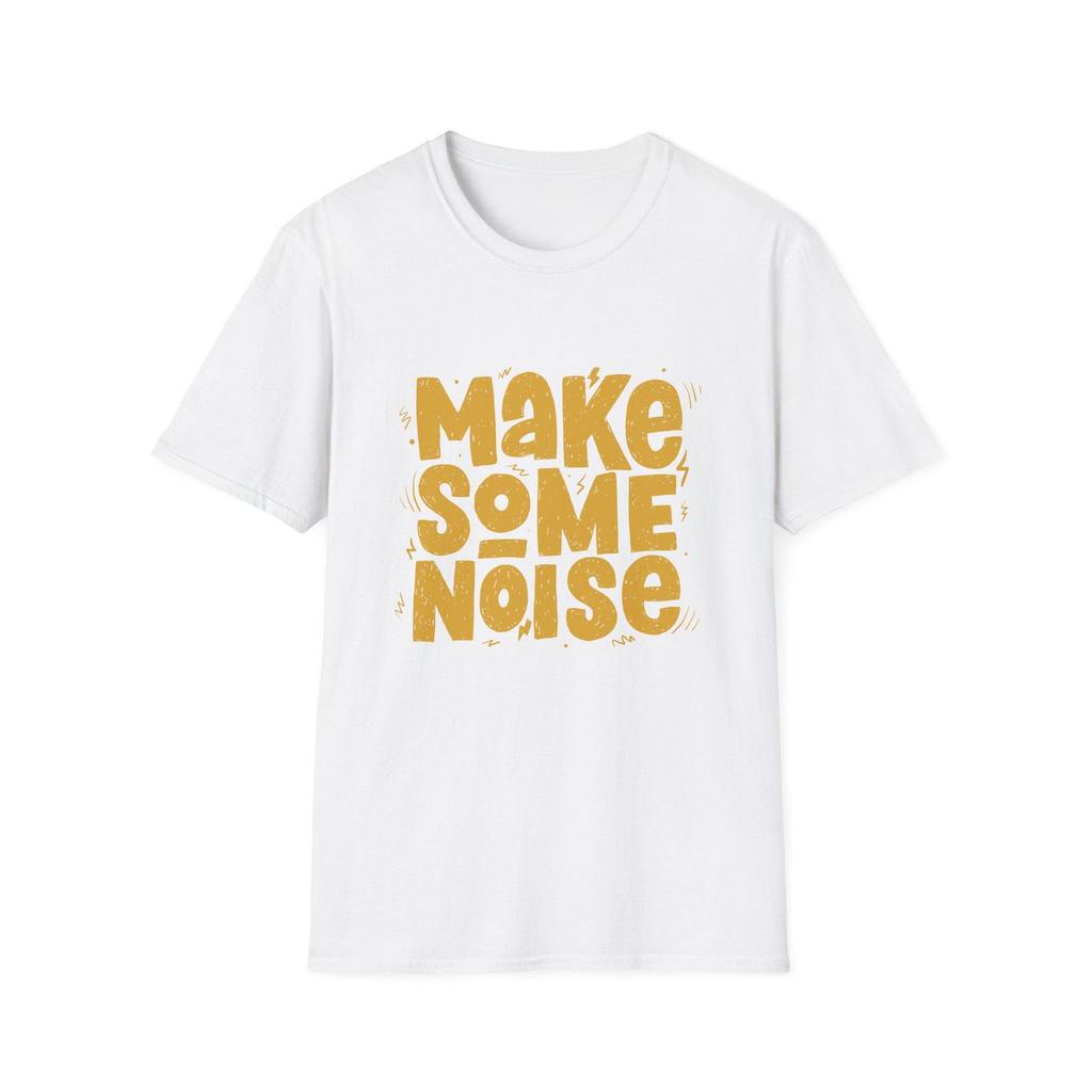 Make Some Noise T-Shirt and kids tshirt | Retro Yellow Typography Shirt and kids tshirt