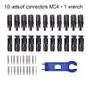 10 шт. Солнечные разъемы 1000 В 30 А Разветвители для солнечных панелей Фотоэлектрические разъемы Солнечный водонепроницаемый комплект MC4