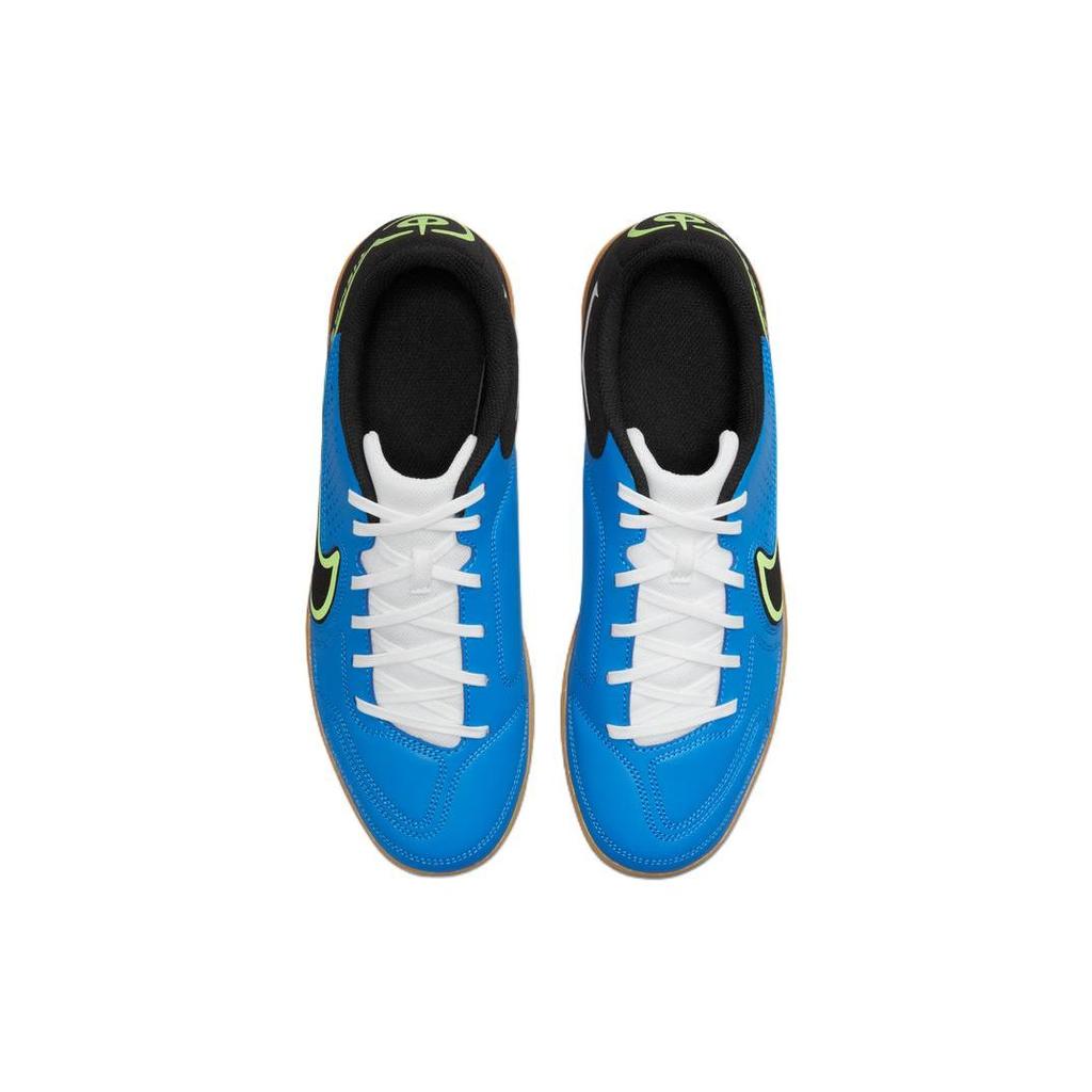 Nike Tiempo Legend 9 Club IC Light Photo Blue Lime Glow Unisex Sneakers Gum-Medium-Brown Black DA1189-403
