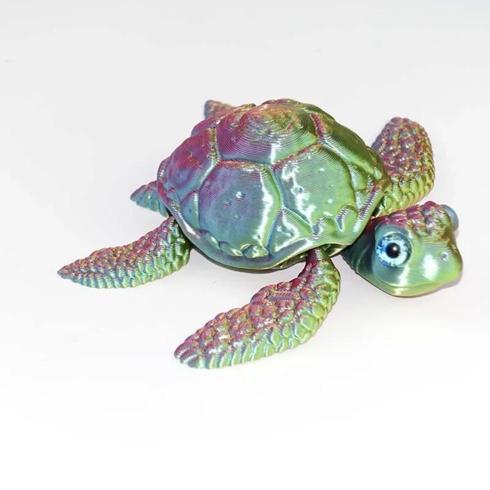3D Printed Turtle Multi Joint Movable Ornament Versatile Shapes Creative Home Office Desktop Ornament 2025 New Year Gift Crafts