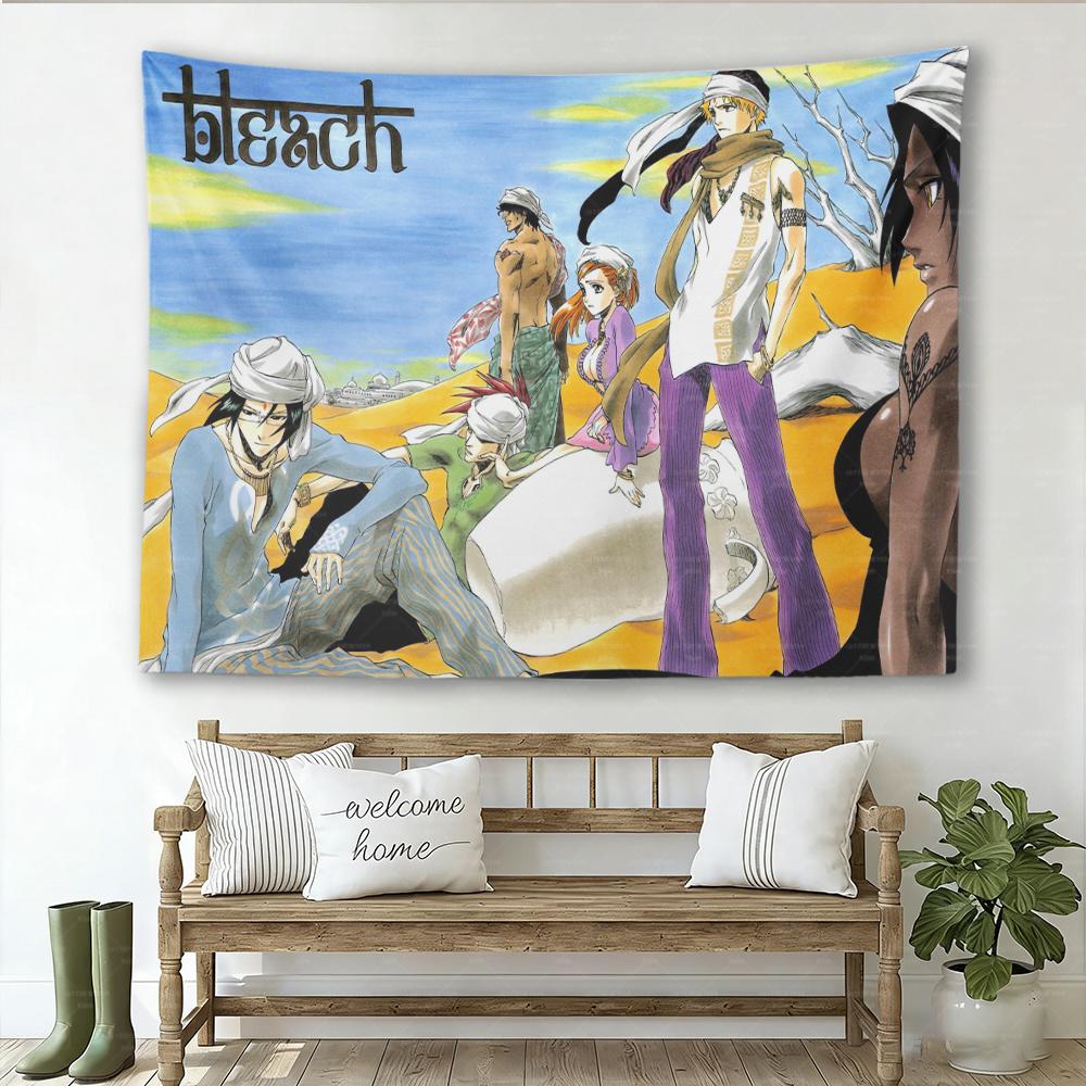 Гобелен с изображением персонажей аниме Bleach Итиго К. Куросаки Настенное панно Эстетичный Декор для спальни Общежития Манга