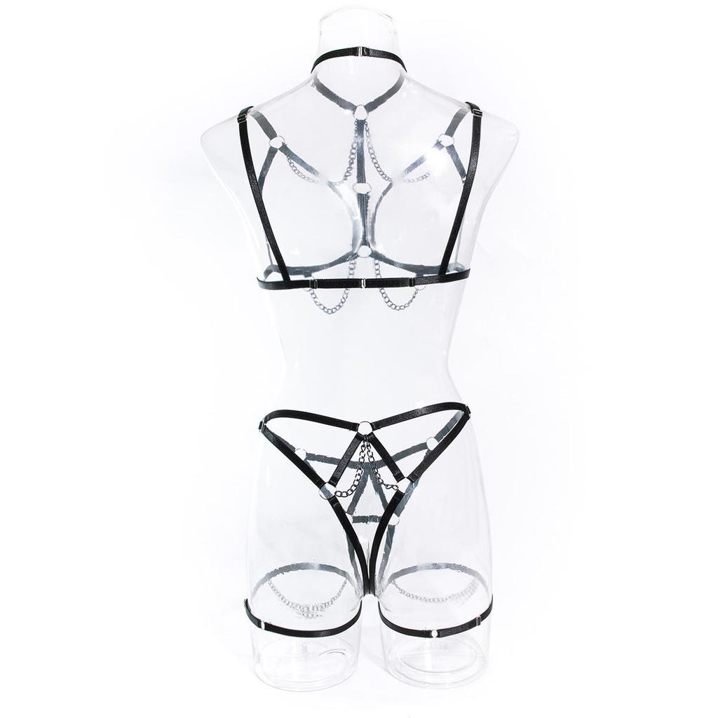 Women's Metal Chain Cutout Erotic Lingerie