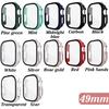 Пленка с чехлом из ПК для Apple Watch Ultra 9 8 7 49 мм 41 мм 45 мм SE 6 5 4 3 2 1 40 мм 44 мм 42 мм 38 мм Защитная пленка из закаленного стекла для экрана, бампер